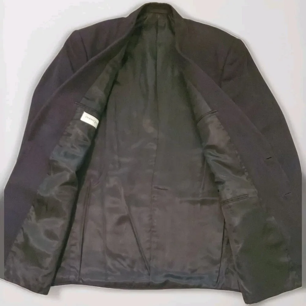 VTG Jhane Barnes Men's Black Suede Blazer Sportcoat Jacket 46L